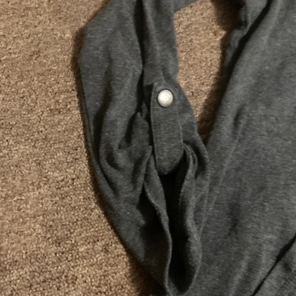 Style & Co. Dark Gray Arrow Zip-Up Sweater